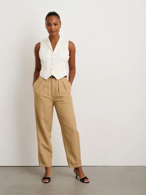 Double Pleat Pant In Twill