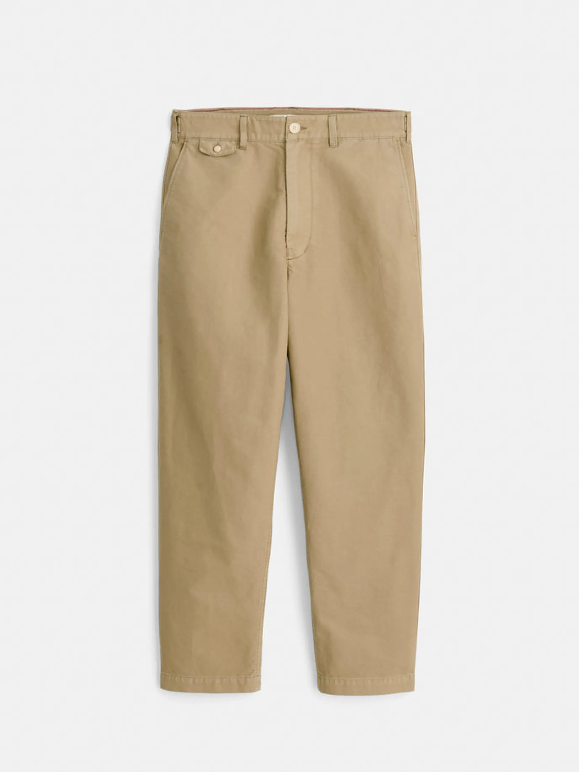 Flat Front Pant In Vintage Twill