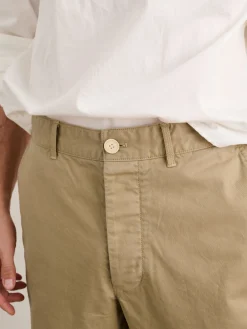 Flat Front Pant In Vintage Twill