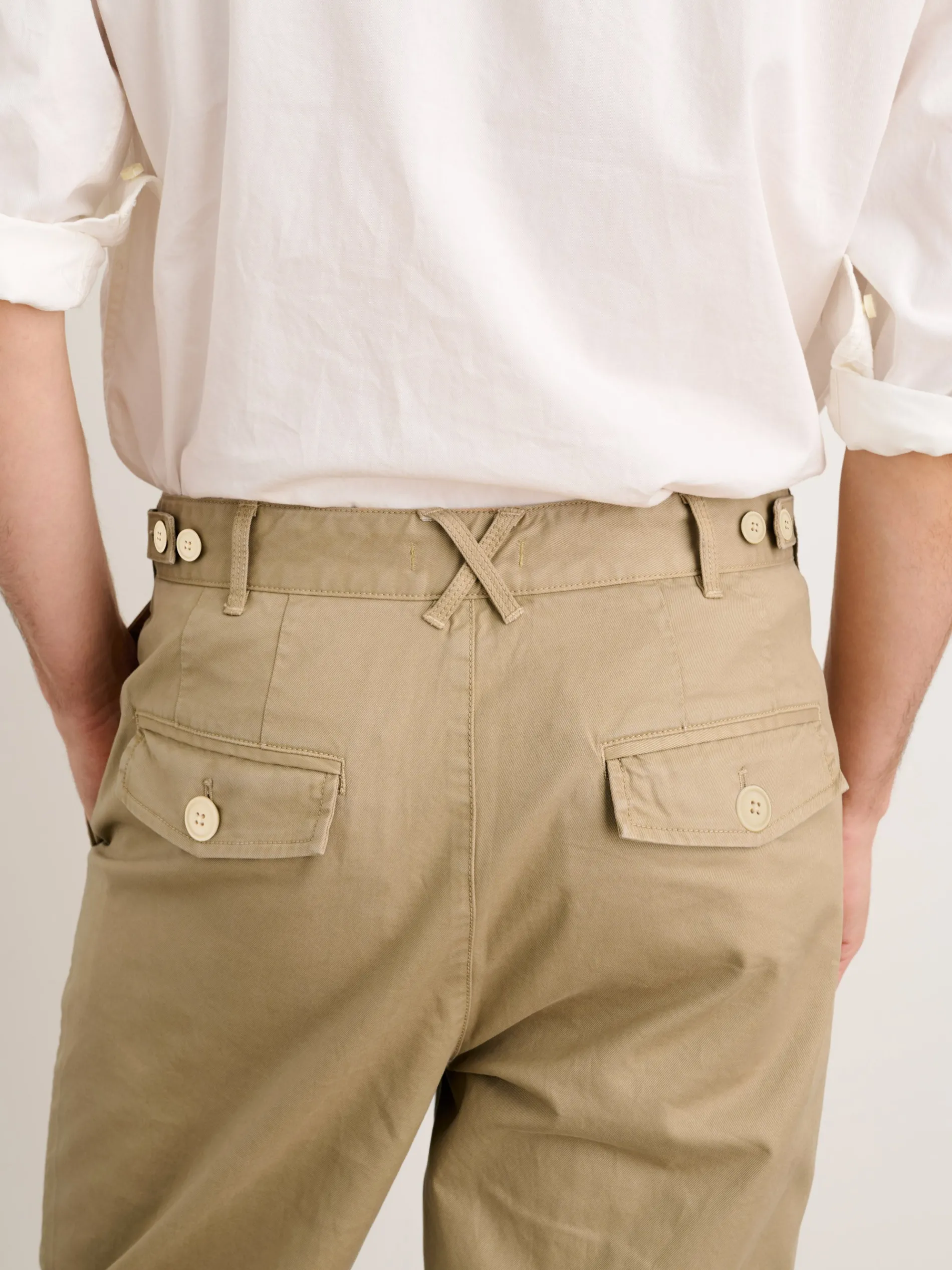 Flat Front Pant In Vintage Twill