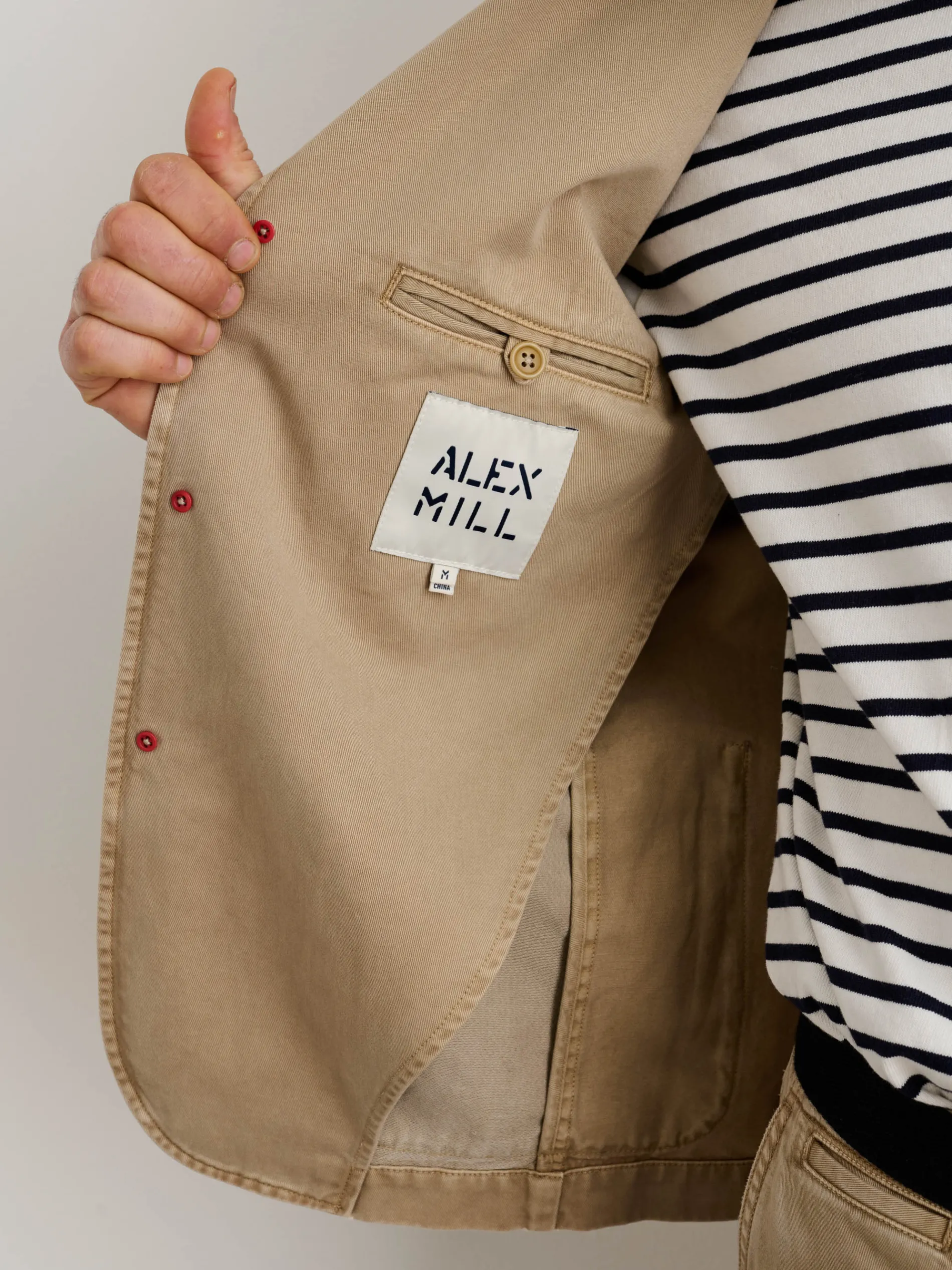 Mill Blazer In Vintage Wash Chino