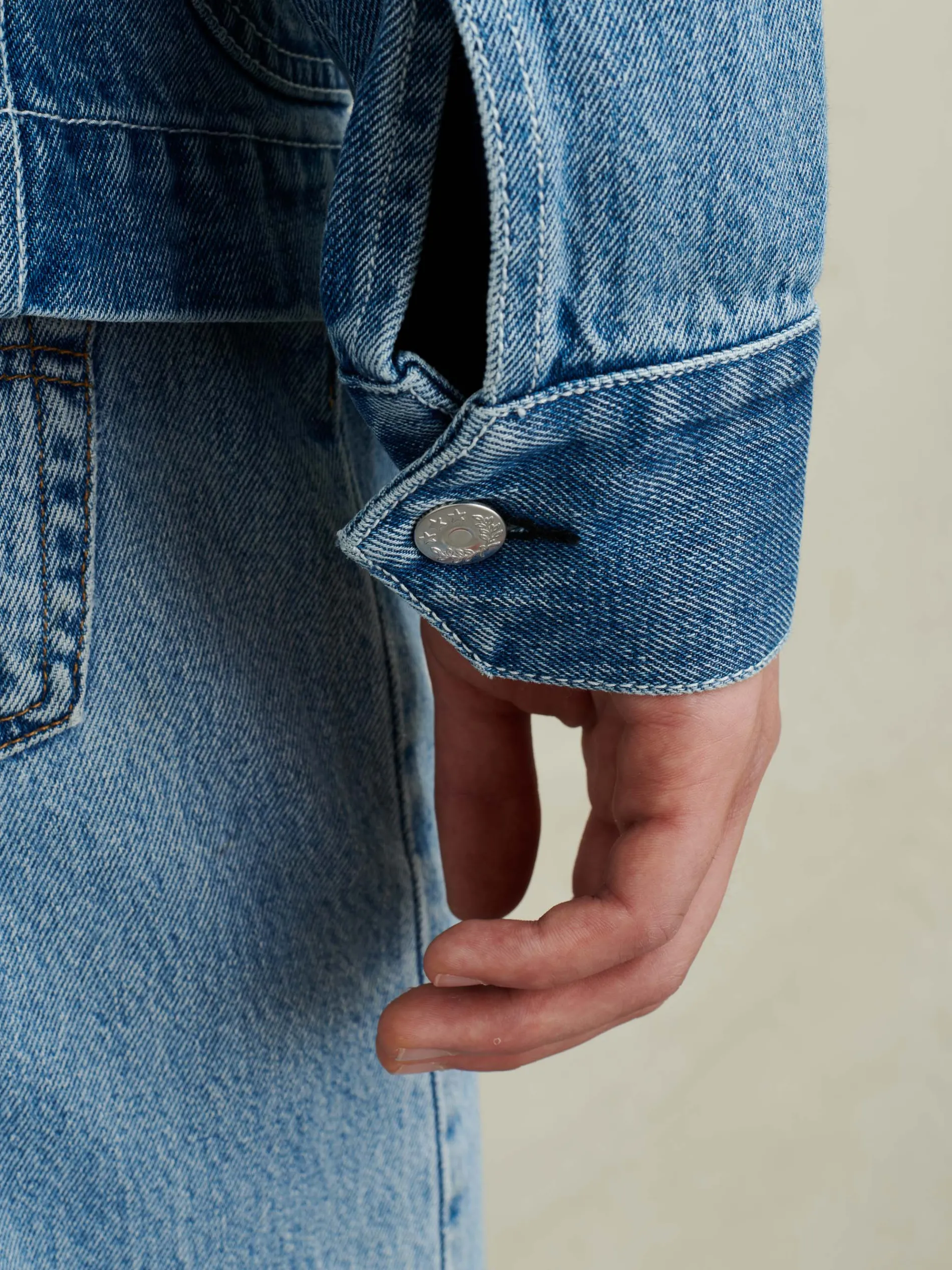 Work Jacket In Vintage Wash Denim