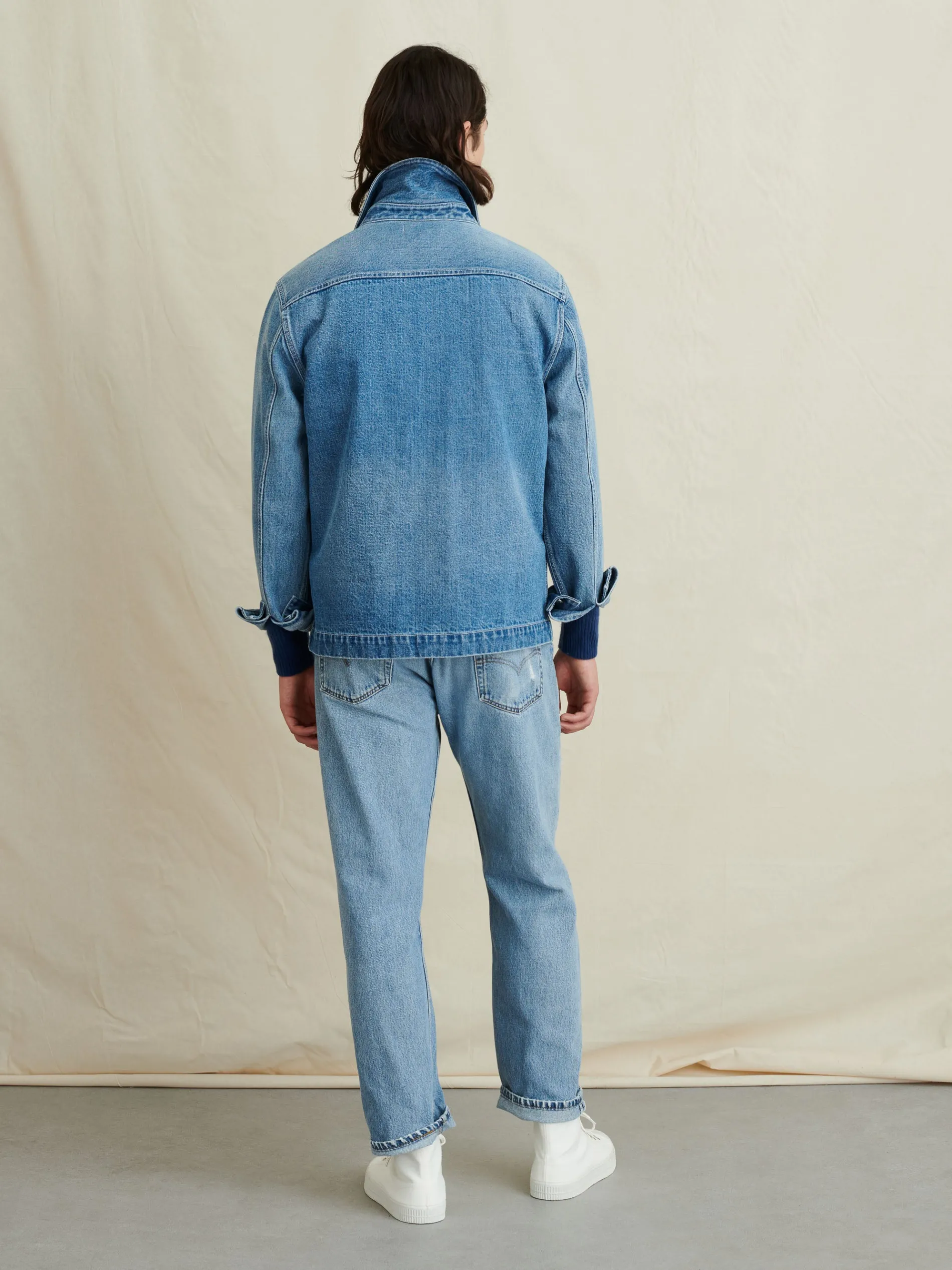 Work Jacket In Vintage Wash Denim