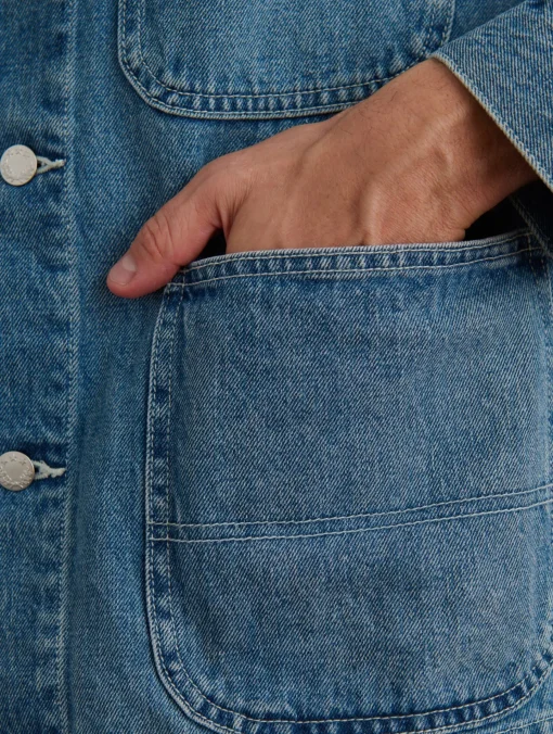 Work Jacket In Vintage Wash Denim