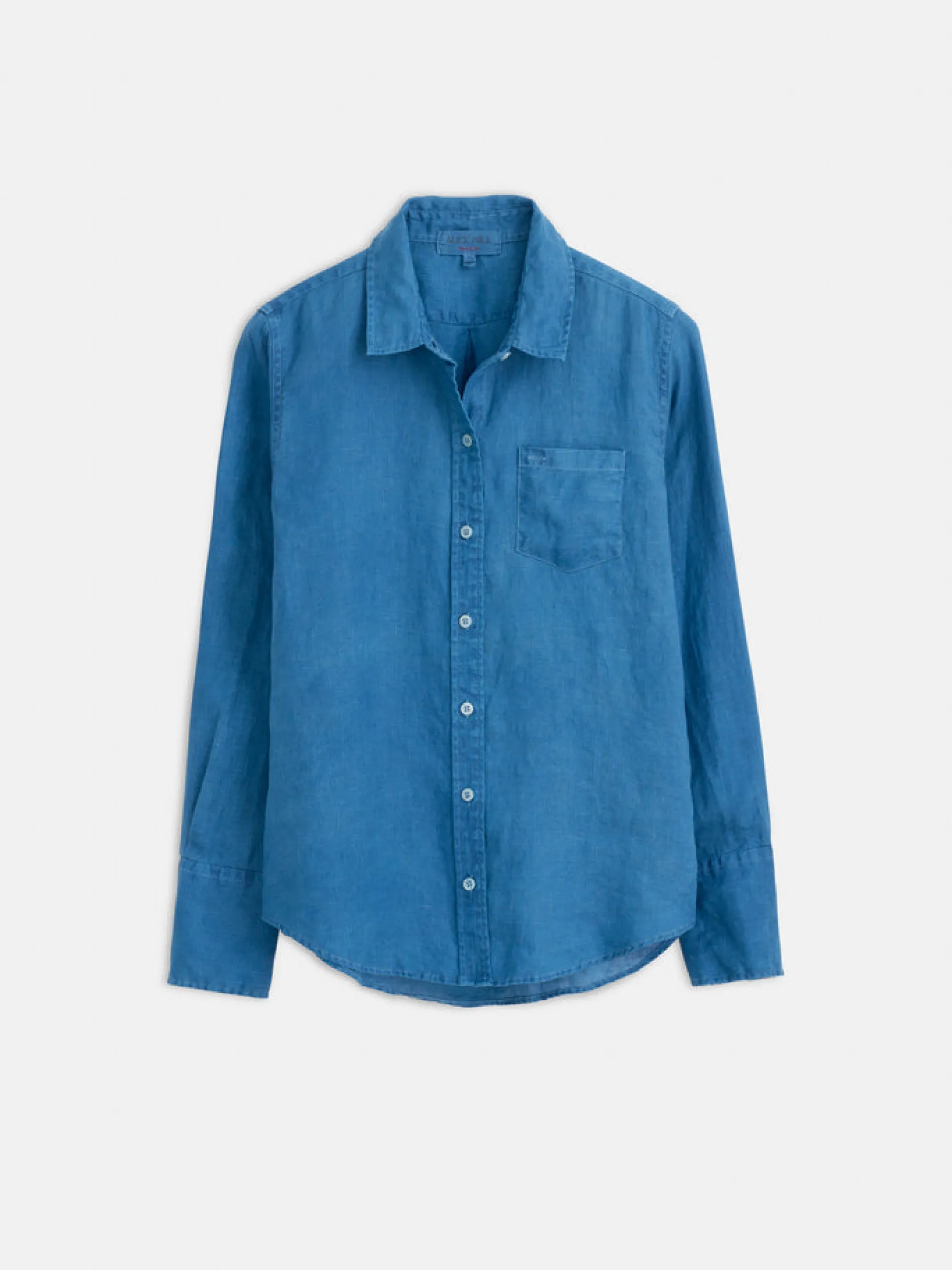Indigo Dyed Wyatt Shirt In Linen