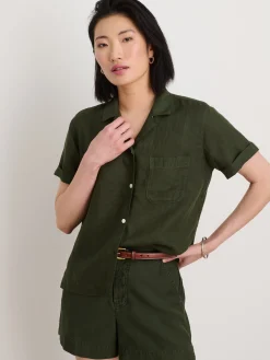 Maddie Camp Shirt In Linen