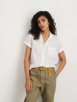 Maddie Camp Shirt In Linen