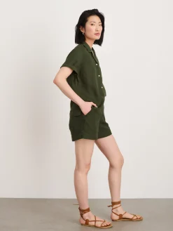 Maddie Camp Shirt In Linen