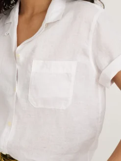 Maddie Camp Shirt In Linen