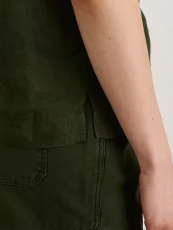 Maddie Camp Shirt In Linen