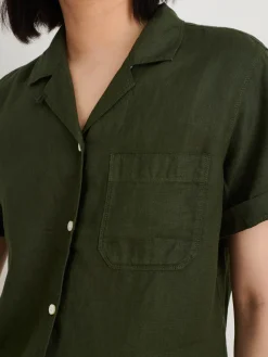 Maddie Camp Shirt In Linen