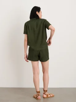 Maddie Camp Shirt In Linen