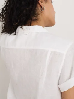 Maddie Camp Shirt In Linen