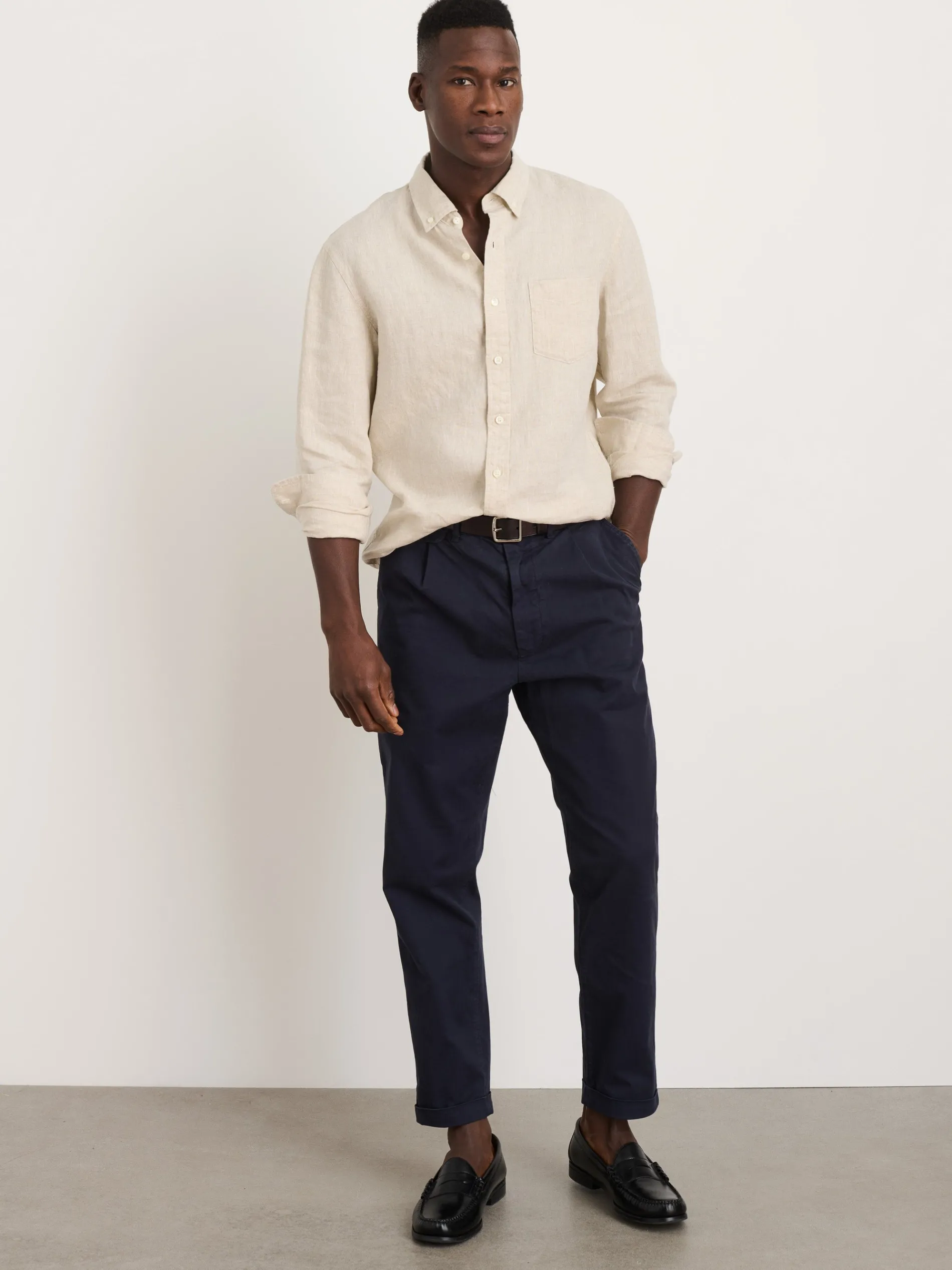 Mill Shirt In Flax Linen