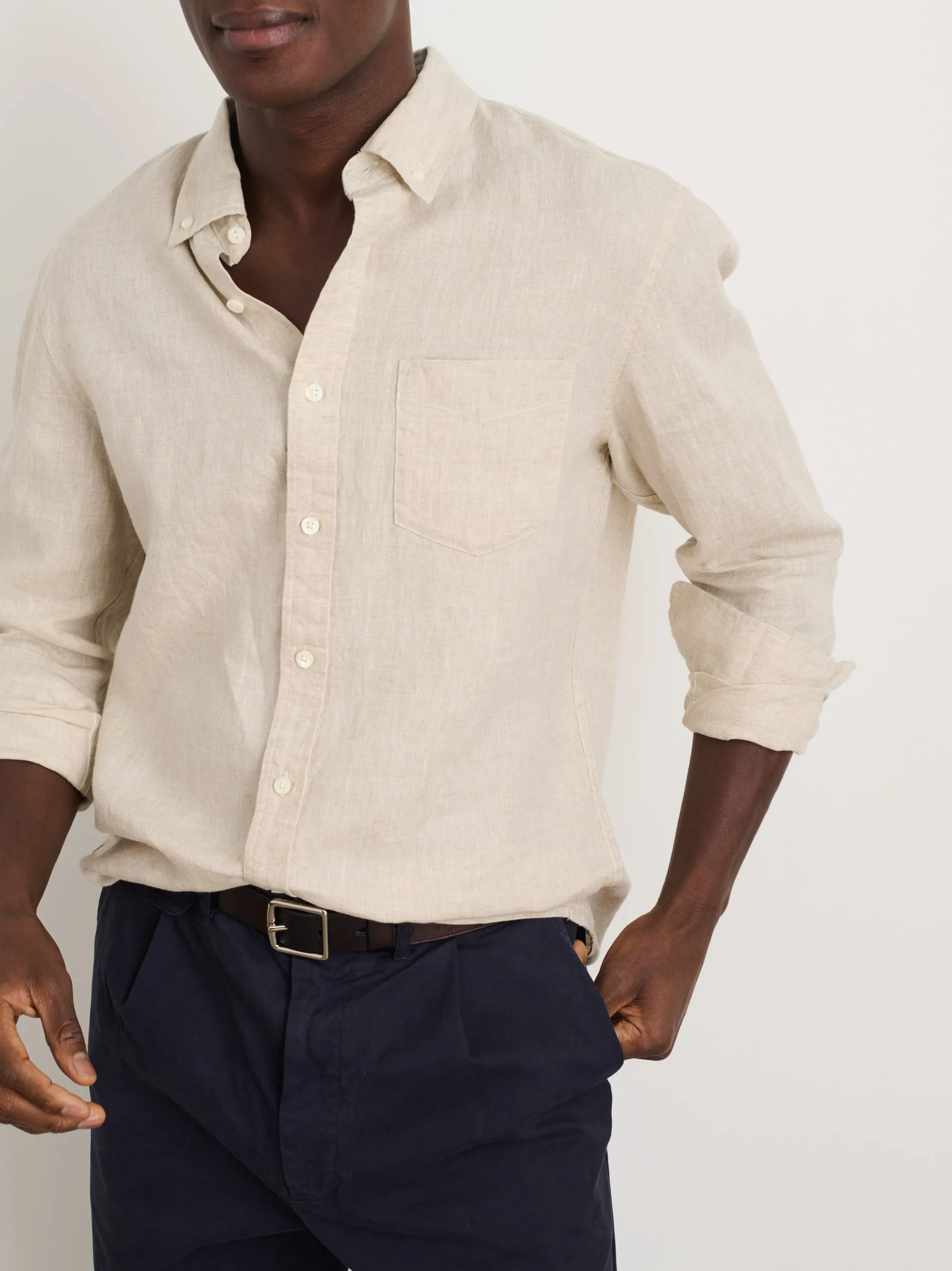 Mill Shirt In Flax Linen