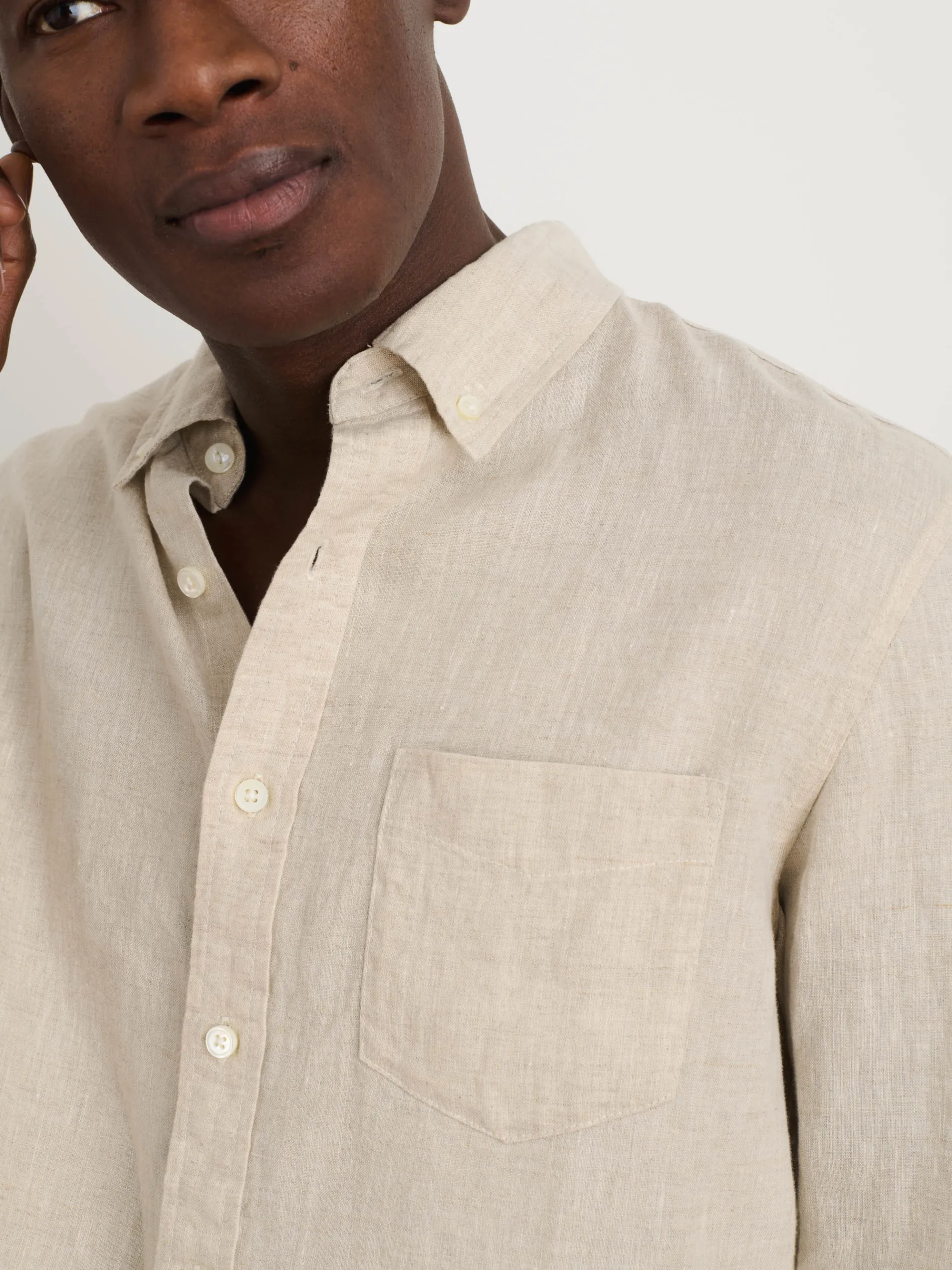 Mill Shirt In Flax Linen