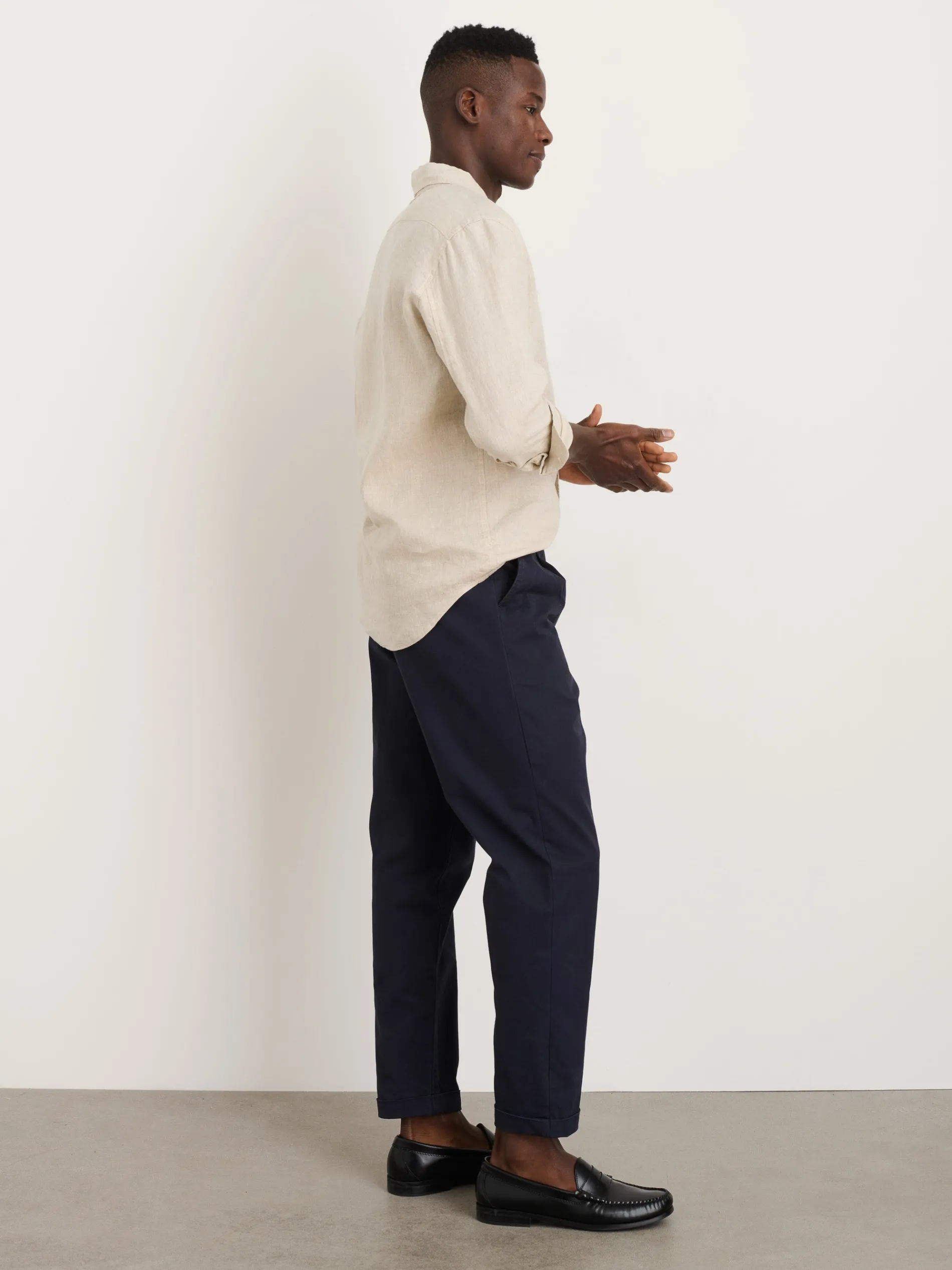 Mill Shirt In Flax Linen