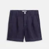 Pleated Pull On Shorts In Linen