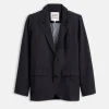 Suitish Blazer In Drapey Twill