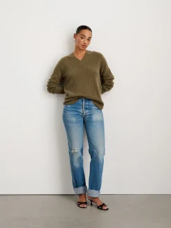 V-Neck Sweater In Lightweight Cashmere